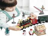 Christmas Train Set Electric Steam Locomotive Train with Lights Music Battery Operated Tracks V1294-YM0717-10352992