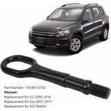 Tow Hook Screw, Metal Car Tow Hook Heavy Duty Towing Hook Bumper Trailer Ring 1T0 805 615 A V1188-MS-227-0727