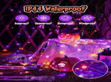 Solar String Lights Outdoor, 2 Pack LED Solar Outdoor Lights Solar Fairy Lights with 8 Lighting V1107-124-74102-ORA3