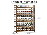 8 Tier Tower Bamboo Wooden Shoe Rack Corner Shelf Stand Storage Organizer V255-0408-08