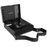 Victrola Revolution Go Turntable - Black Bundled Crosley Record Storage Display Stand V398-VTR-750SB-BLK-BSS