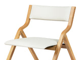 Levede 2x Dining Chairs Foldable PU Beige CH1099-2-BG