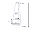 Levede 5 Tier Corner Shelf Wooden Storage White BO1013-WH_NZ