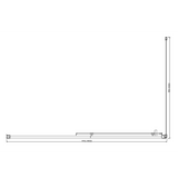 150mm Adjustable Single Door Corner Sliding Glass Shower Screen in Chrome V63-847611