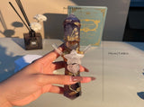 Handmade Crystal Wand Natural Stone Scepter Raw Gemstone Magic Wand Healing Tool Green Fluorite B V1178-0500-QZLYB