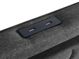 Levede King Bed Frame Fabric Storage Drawer LED USB BF1068-K