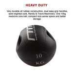 10kg Double-Handled Rubber Medicine Core Ball V63-771385