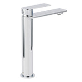 WELS Polished Chrome Tall Basin Mixer Vanity Sink Faucet Spout Laundry Flat Tap V1233-KRS102CR