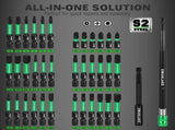 SWANLAKE 74-Piece Magnetic Nut Driver Set Metric SAE Impact Drill Socket Adapter Bit Kit V465-66169