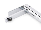 WELS Chrome Square Bathroom Short Basin Mixer Vanity Sink Faucet Tap Flat Lever V1233-KRS101CR