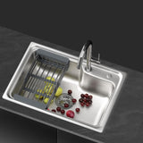 Cefito Kitchen Sink 61X43CM Stainless Steel Basin Single Bowl Silver Drain Basket SINK-R10-6143T-SI