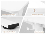 Artiss Standing Desk Electric Adjustable Ergonomic Office Table 100cm White HASD-ET156E-100-WH