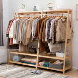 Bamboo Garment Rack Portable Laundry Storage Nature V178-66777