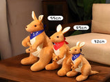 Kangaroo Stuffed Animal with Joey in Pouch & Australia Scarf - Soft Cuddly Plush Toy V1107-CS-DSGZQZ-55