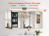 Medicine Cabinet, 25.5 x 40 inch, Medicine Cabinet for Bathroom with Mirror, Aluminum Frame Bathroom V952-JXYJJXJ25540X2HYLV0