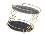 Cosmetic Storage Rack 2 Tier Makeup Organizer Shelf Bathroom Vanity Tray Jewelry Stand for Perfumes V1294-YM0901-3112250043211