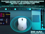 SOLAKAKA SM850 Ergonomic Tri-Mode Wireless RGB Gaming Mousewhite V1300-SM850-WHITE