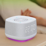 2 in 1 Alarm Clock with White Noise Sound Machine Night Light Sleep Timer for Bedroom - White V1263-JX-8225-2