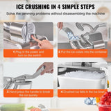 Commercial Ice Shaver Crusher, 661lbs Per Hour Electric Snow Cone Maker, 350W Shaved Ice Machine V952-WSDSLPBXG110VDAN2V3