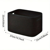 Stylish Woven Storage Basket, Multi-Purpose Organizer, Durable Soft Handle, Perfect For Home, V1192-AZ-W-24640