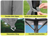 Instahut Gazebo 3x3m Canopy Outdoor Steel Frame Patio Tent Curtains Marquee Grey GAZEBO-IR-MC-3X3-GY