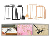 Worgeous 14pcs Mini Plastic Rakes Small Garden Rakes for Sand Table Crafts and Adornments Tools Set V1189-WXFWAL-20260326-02209