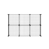 i.Pet Pet Dog Playpen Enclosure Cage 20 Panel Puppy Fence Play Pen Foldable Metal PET-DOGPLAYPEN-35-BK
