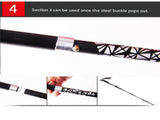 Black Foldable Hiking Poles with Black Carry Bag - Aluminium Alloy Trekking Sticks - External Lock, V888-ELOSUNG56256-1