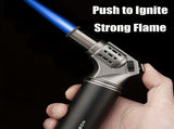 Red Jet Flame Torch Lighter, Wind-resistant Lighter, Refillable Butane Lighter, Electrician V1106-145-SIL-93714