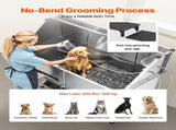 Stainless Steel Dog Washing Station, 157.48 cm Pet Grooming Tub w/ Stairs, PE Water Filter Board, V952-BXGCWYG62CSLV4J32V0