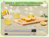 6 Pcs Straw Puncher and Muddler for Plastic Lids Lemonade Cups, Stainless Steel Muddler and Mixing V1258-DP02-C-633