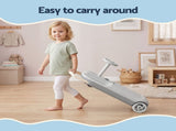 Rigo Ride on Car with Mop Storage Space Kids Clean Car 12V 86cm Grey RCAR-CLEAN-GY