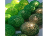 50 Ball Green Mix LONG 5m String Light Battery Box 5cm Cotton Ball Christmas Birthday Garden Special V382-GREENMIVBALLBATT50