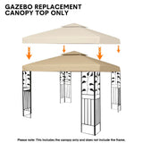 3x3m Gazebo Cover 2-Tier Canopy Replacement Outdoor Waterproof Shelter Top with Airvent and PA V985-GAZEBOCOVER
