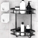 2 Pack Aluminum Adhesive Shower Caddy Corner Shelf Storage Rack for Bathroom V178-84534