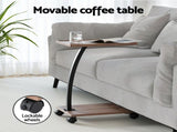 Artiss Floor Lounge & Coffee Table Set, Adjustable Recliner End Table w/ Wheels FLOOR-ARM-S-COF07