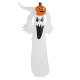 1.8m Halloween Inflatables Pumpkin Head White Ghost Inflatable Pumpkin Blow Up Ghost with LED for V1294-YM0901-3115230077311