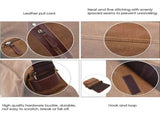 Canvas Messenger Bag for Men Women 15 Inch Laptop Bag for Work Casual Satchel Bags Crossbody V1369-AZ3-W-10921