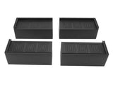 4pcs Furniture Riser Black Enlarged Widened Rectangle Rubber 3in Furniture Leg Mat for Home V1294-YM0717-3114220071811