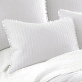 Jenny Mclean Clavo Pompom White 3 Piece 100% Cotton Coverlet Set King V442-RAN-COVERLET-CLAVOPOMPOM-WHITE-KI