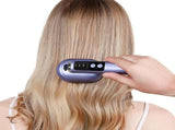 Wireless Electric Hair Comb with Vibration and Oil Mist Spray - Blue V1263-JX-8223-1