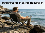 Black folding chair, outdoor chair, portable chair, sturdy chair, comfortable V1102-132-SIL-05982
