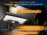 2Pcs Magnetic Solar Lights Outdoor with 3 Lighting Modes Dual Charging Modes ABS and IP65 Waterproof V1366-AZ2-W-14932