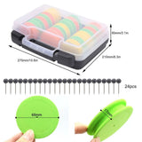 24Pcs Fishing Line Storage Holder with Storage Box Foam Spools Fishing Line Winders Hook Board V1369-AZ3-W-13898