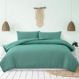 Ardor Tuscan Teal Ruched Quilt Cover Set Queen V442-INT-QUILTCS-TUSCANRUCHED-TEAL-QS