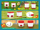 CARLA HOME Automatic Chicken Feeder Waterer Set with 8KG Food 7L Water Capacity for Coop, Chickens, LSB-36357