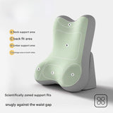 Gray Memory Foam Reading Pillow & Back Support Cushion with Adjustable Wedge, Ergonomic Neck and V888-ELOSUNG54157