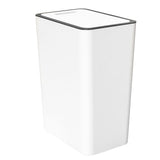 Press Type Trash Can with Cover 15L Capacity Plastic Garbage Bin for Bathroom Toilet Kitchen White V1294-YM0710-3117230303711