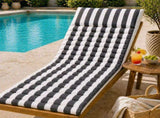 Rans Black Alfresco Cotton Outdoor Indoor Lounge Mat 62 x 194 cm V442-RAN-CUSHION-ALFRESCOLOUNGEMAT-BLACK-RE