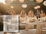 6PCS Transparent Acrylic Balloon Stand Kit, 23.62" Tall Reusable Display Holder with 5.91" x 5.91" V1192-AZ-W-18441